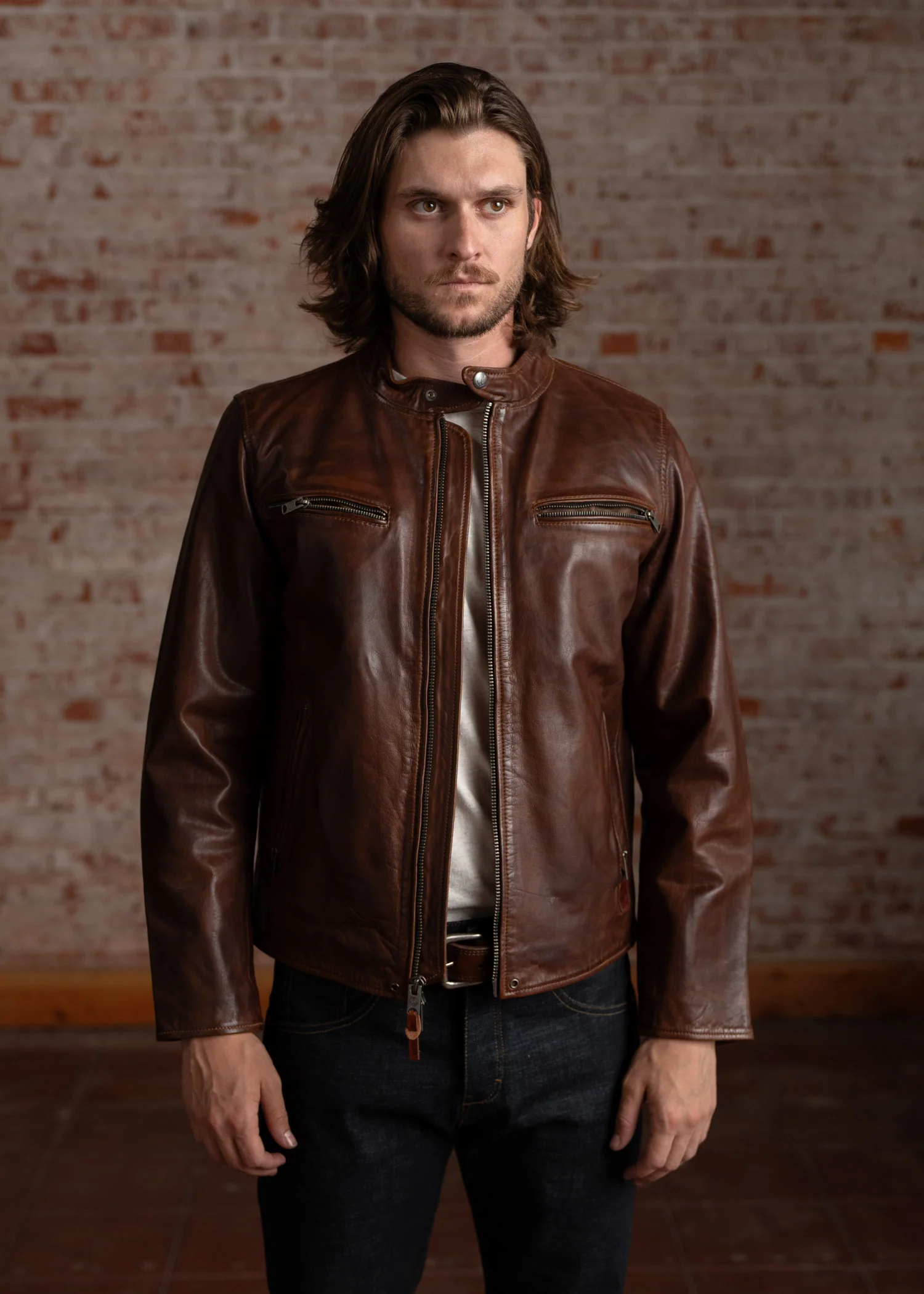 Bryce Cow Leather Jacket - Image 4