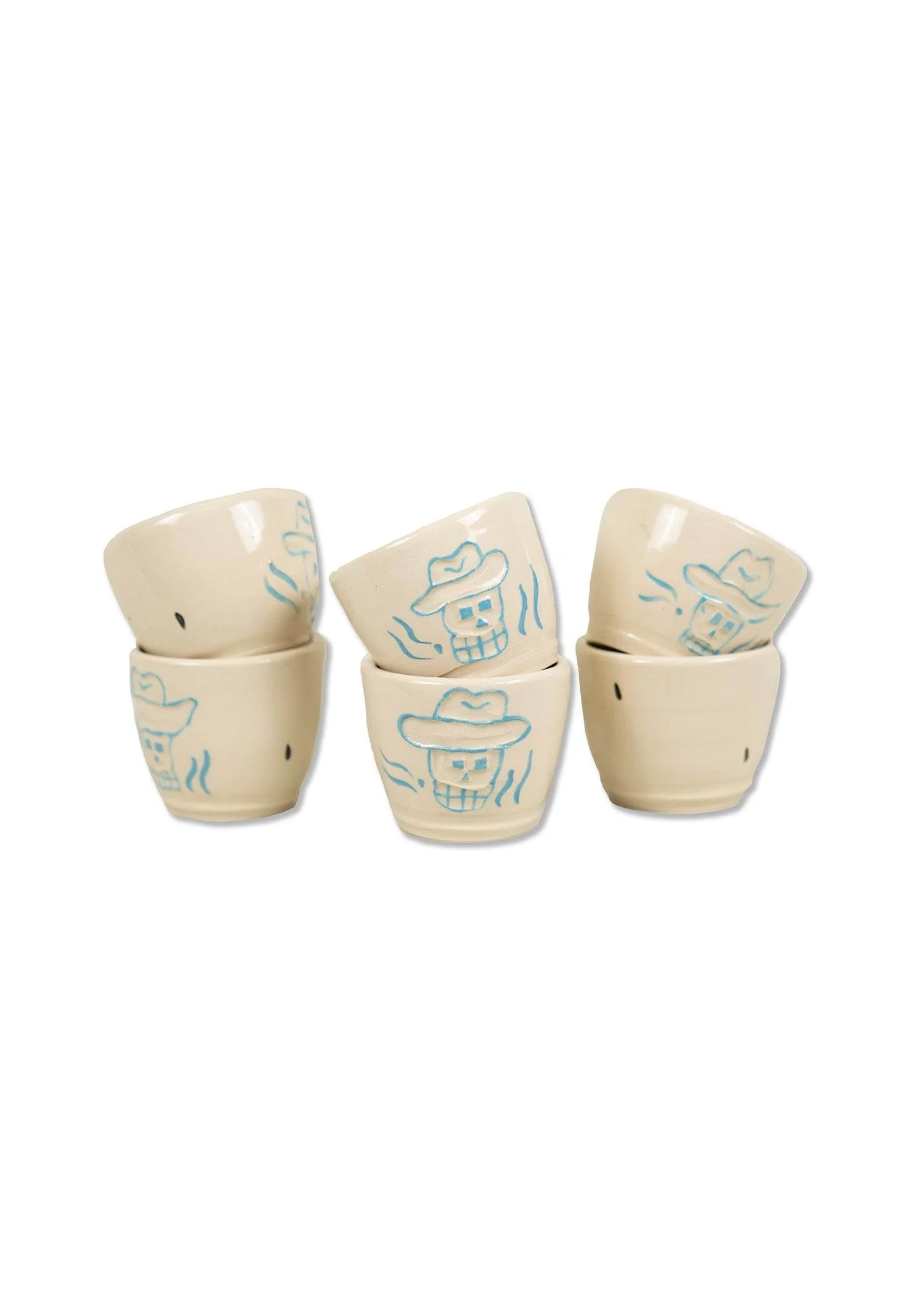 Danny D x INR: Baby Blue Cowboy Cortado Cup - Image 3