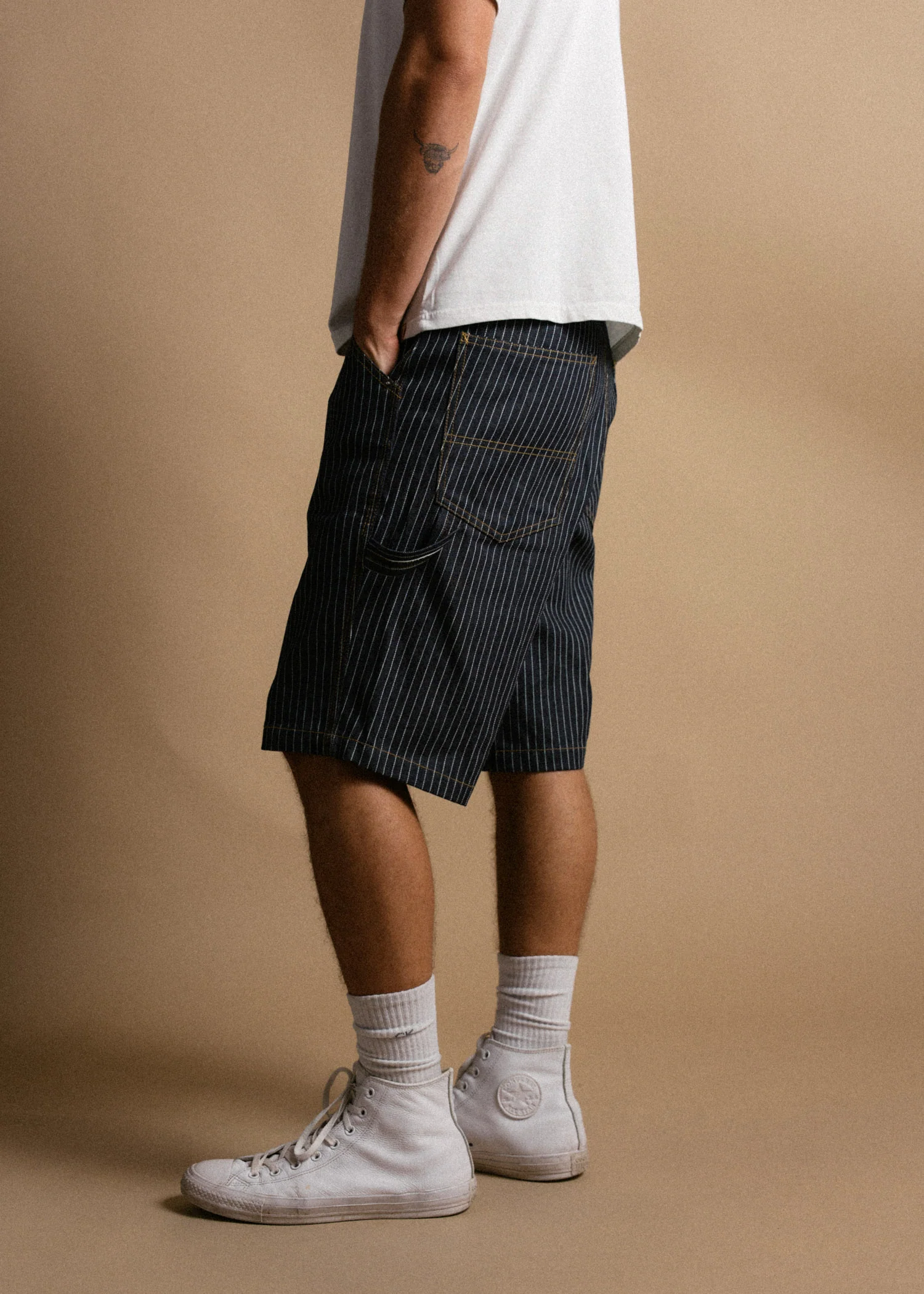 Dennis Striped Denim Short - Image 5