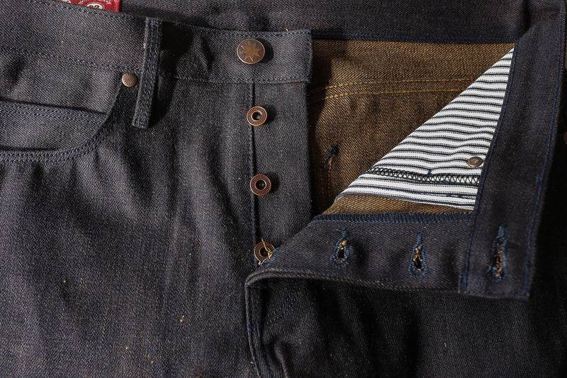 Freenote Wilkes Western Cut 15 oz. Blue Brown - Image 4