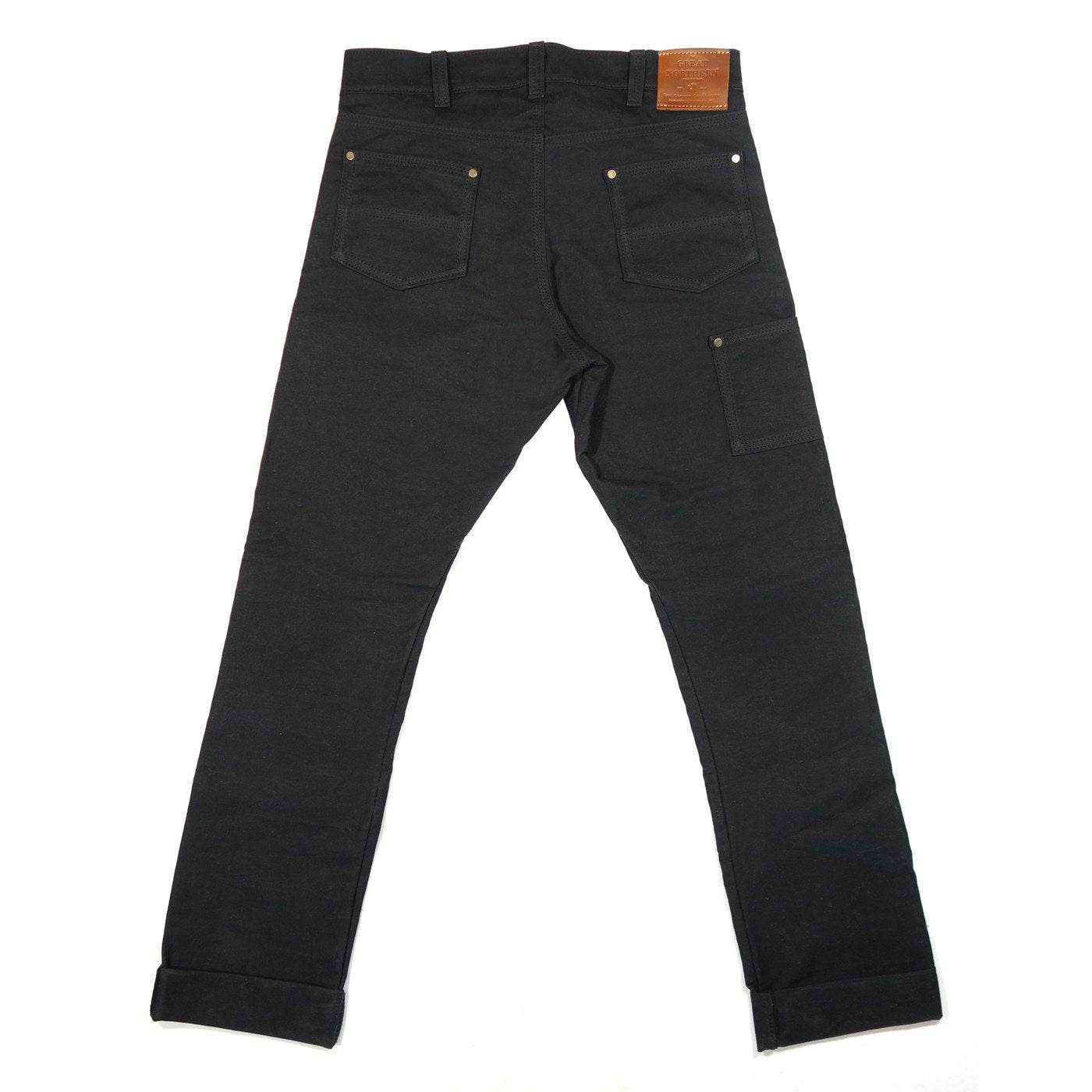 GN.01 Waxed Canvas Fitted Work Pant - Black - Image 3