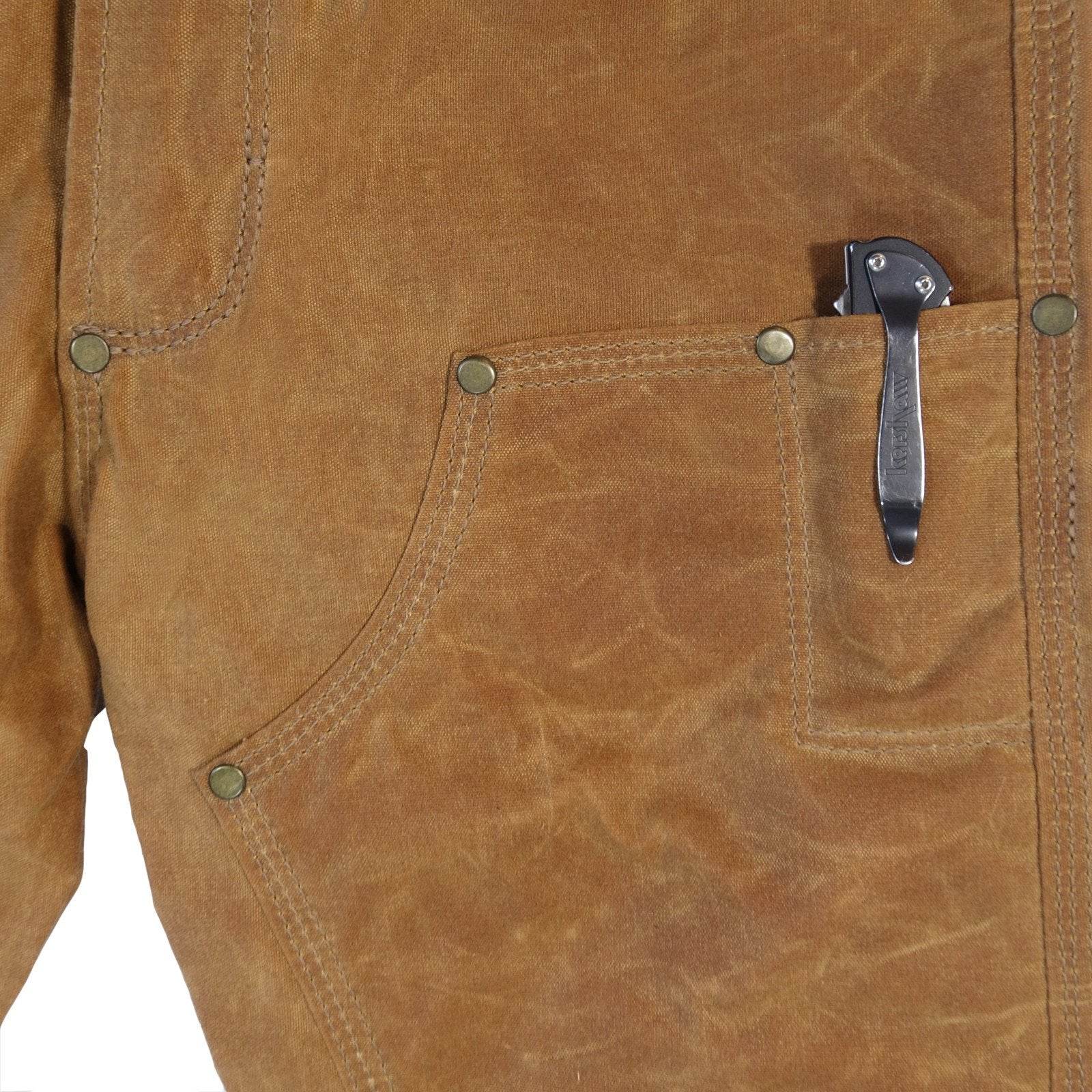 GN.01 Waxed Canvas Fitted Work Pant - Brush Brown - Image 2