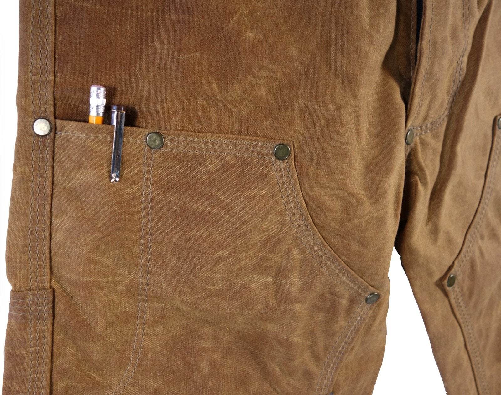 GN.01 Waxed Canvas Fitted Work Pant - Brush Brown - Image 3