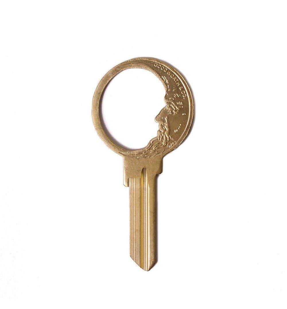 Good Worth Good Night Key - Brass
