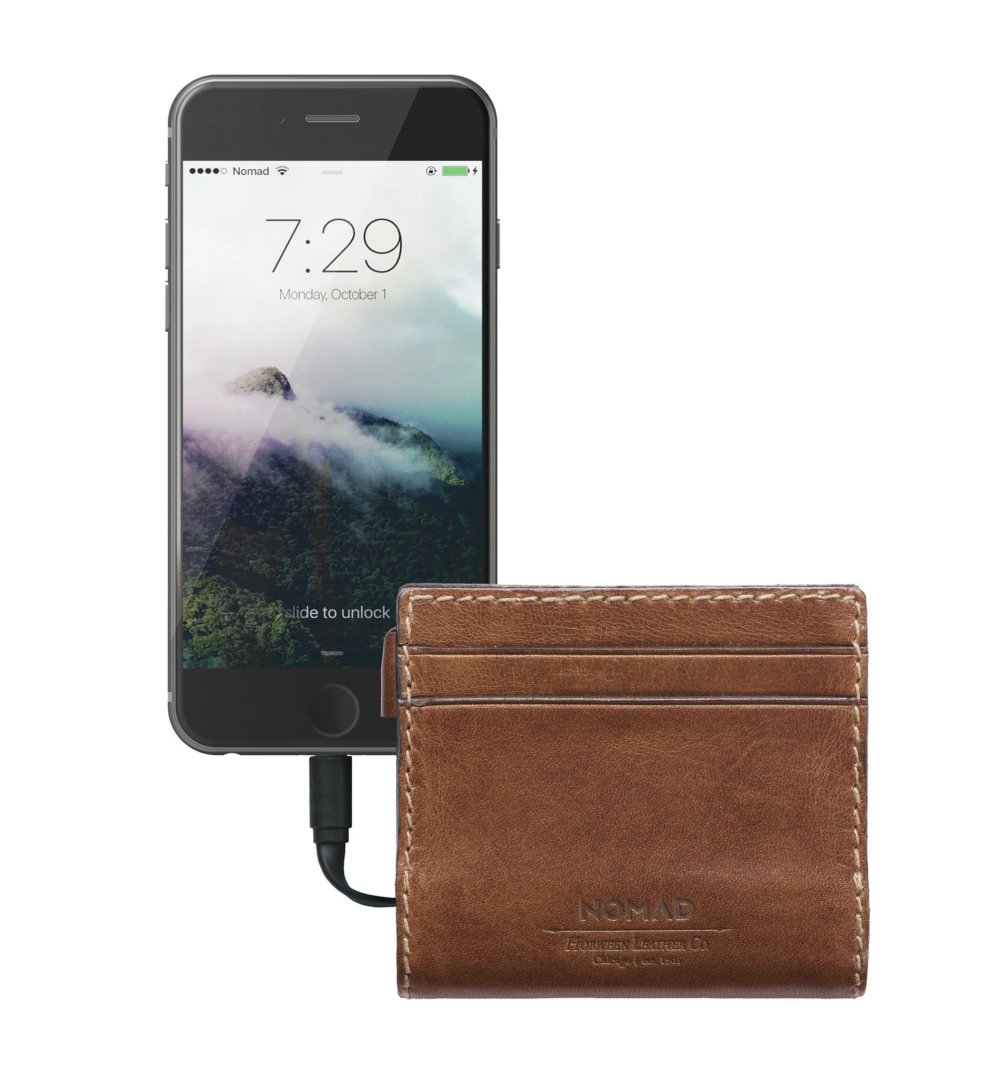 Nomad Battery Slim Wallet - Rustic Brown - Image 4