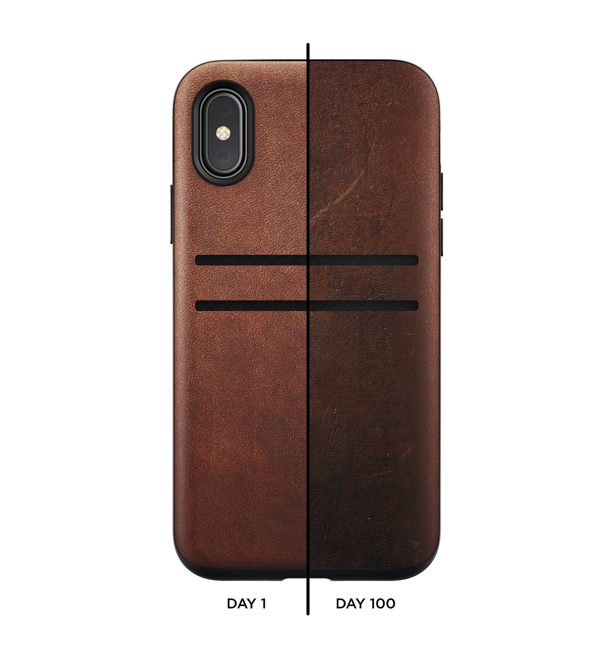 Nomad Rugged Leather Wallet Case - Rustic Brown - iPhone X - Image 9
