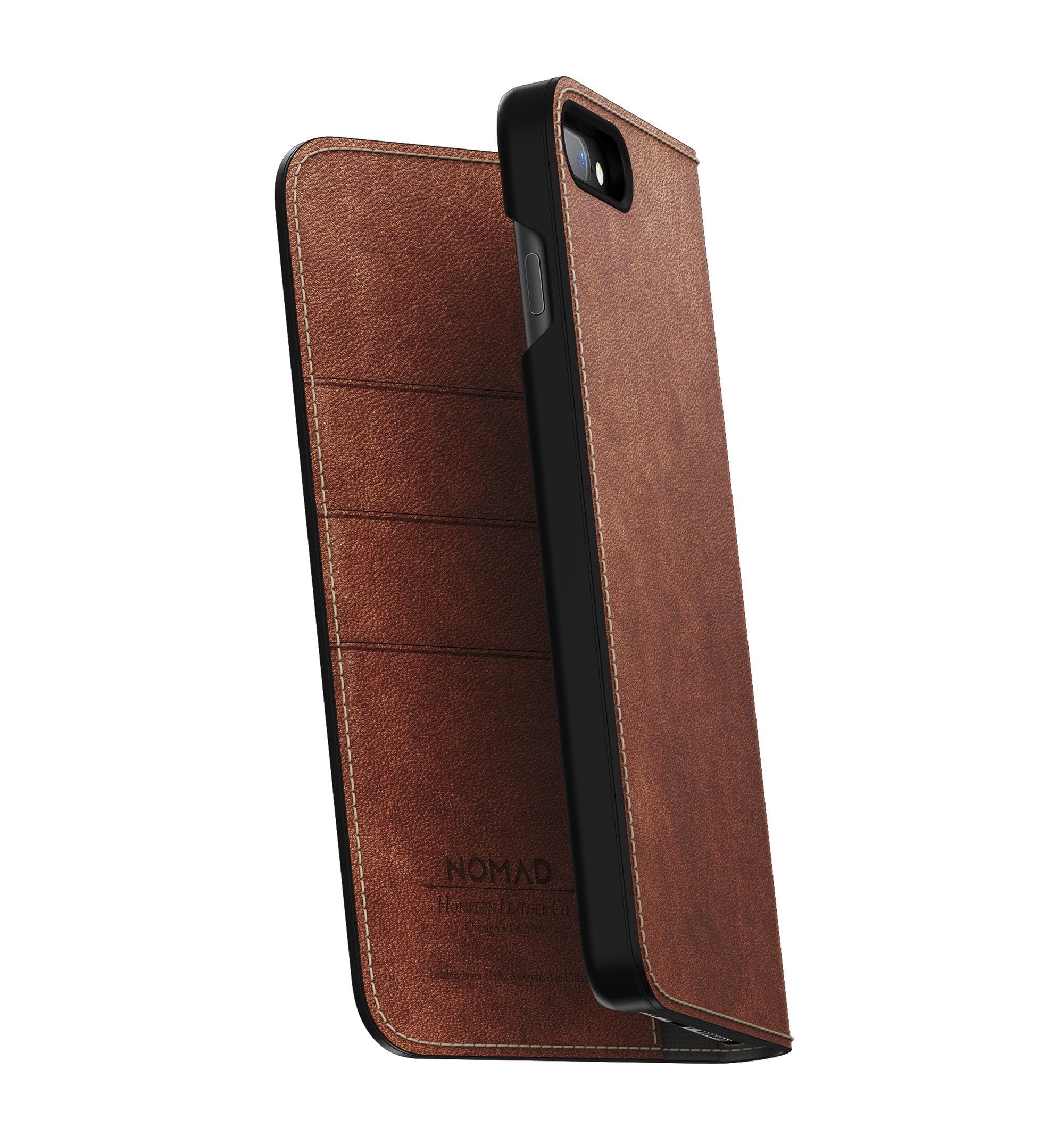 Nomad Traditional Folio Case - Rustic Brown - iPhone 8/7 Plus