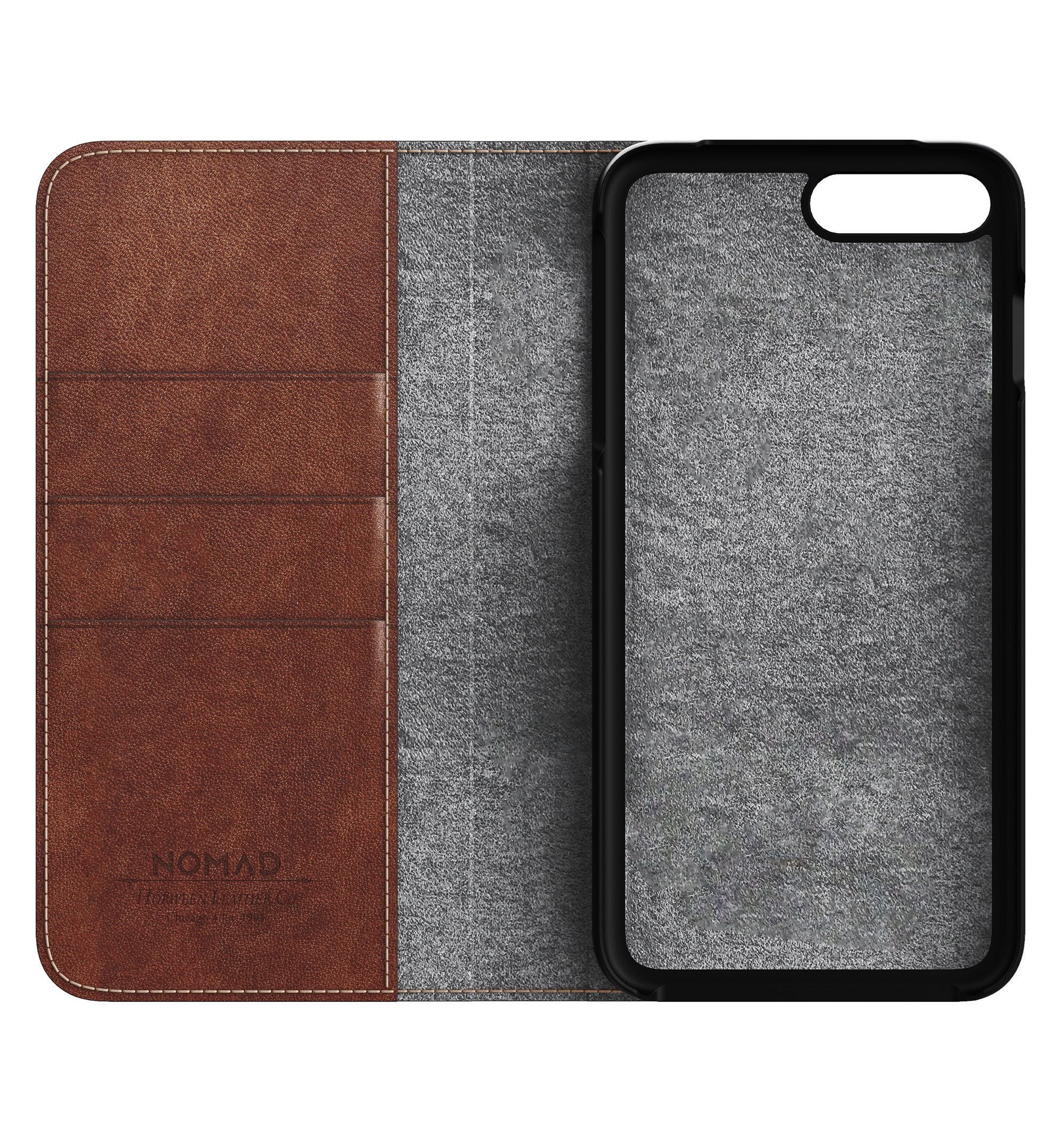 Nomad Traditional Folio Case - Rustic Brown - iPhone 8/7 Plus - Image 5
