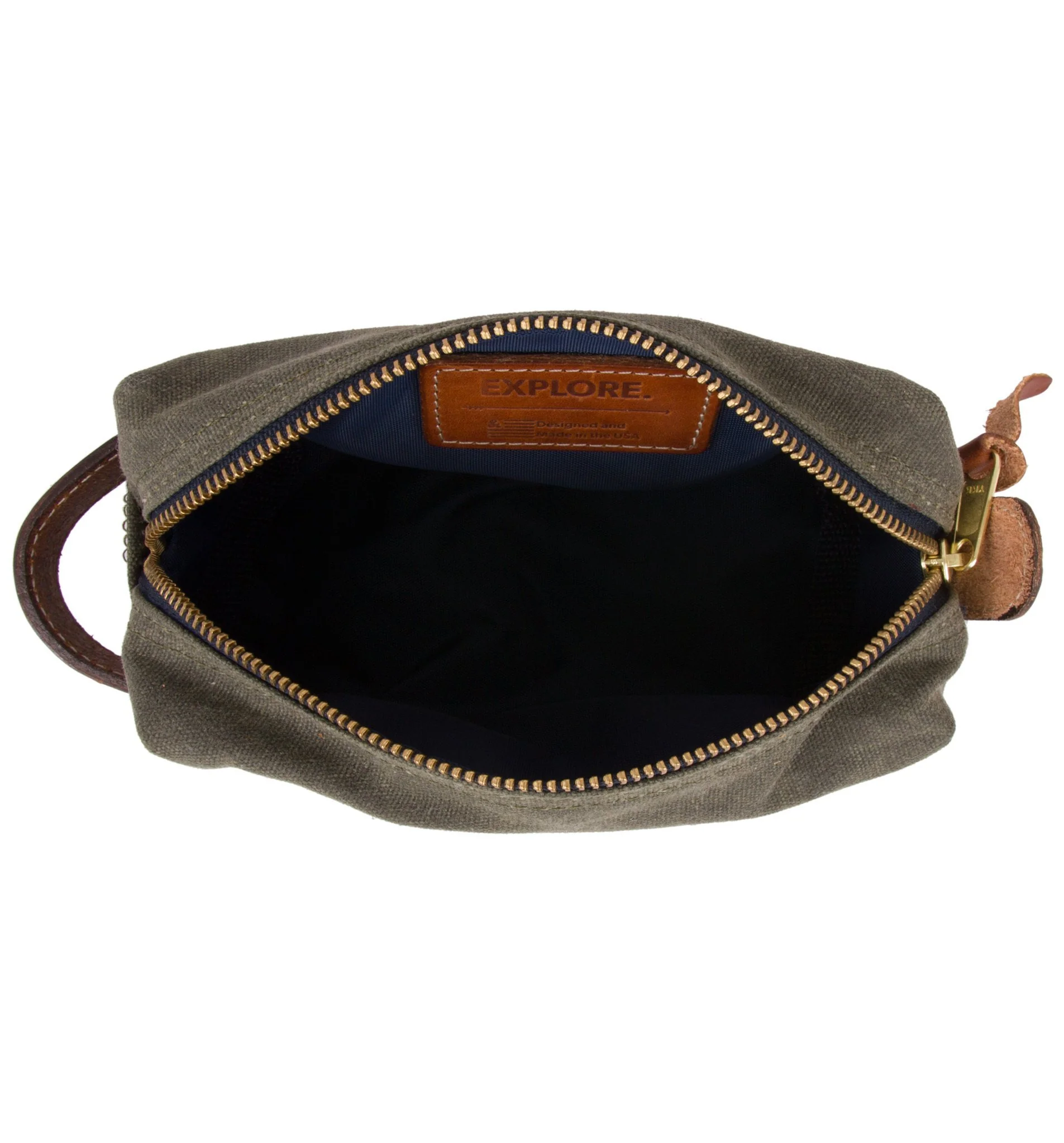 Owen & Fred Explore Waxed Canvas Shaving Kit Bag - Image 4