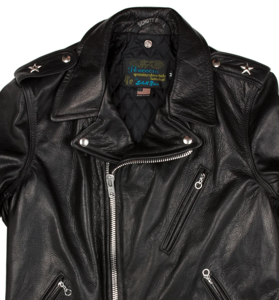 Schott Waxy Cowhide Motorcycle Jacket - Image 4