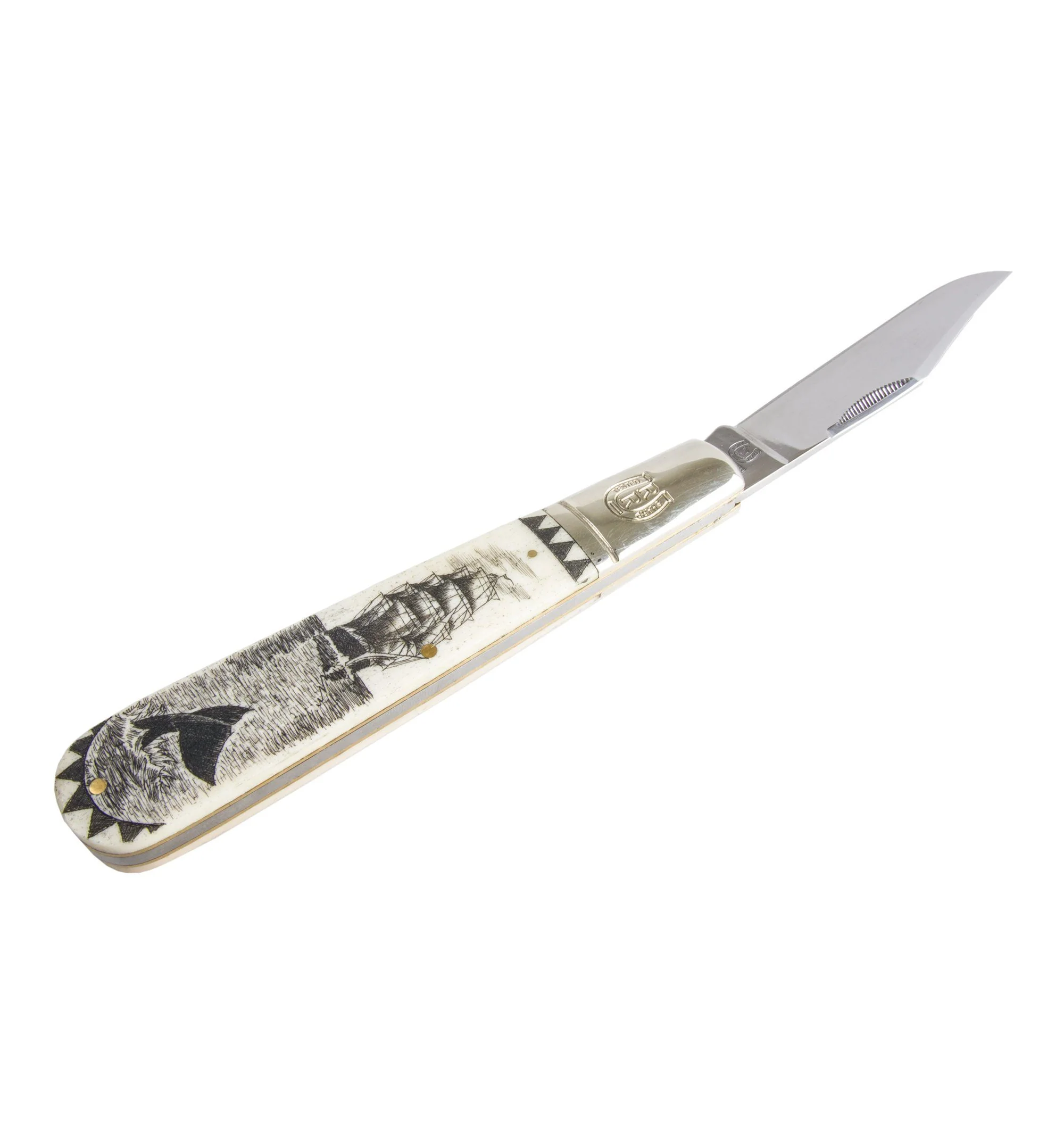 Scrimshaw Design Big Daddy Barlow, Ship + Whale