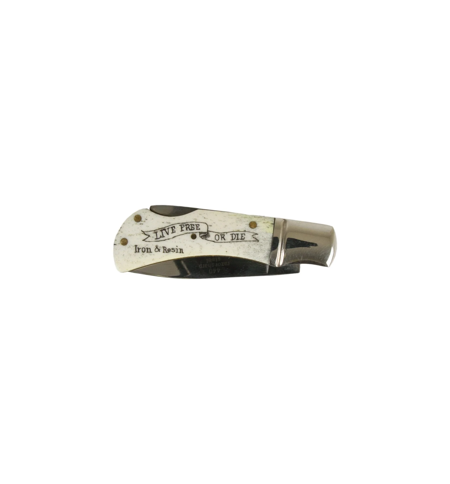 Scrimshaw Mini Lockback Pocket Knife - Nautical Ship - Image 3