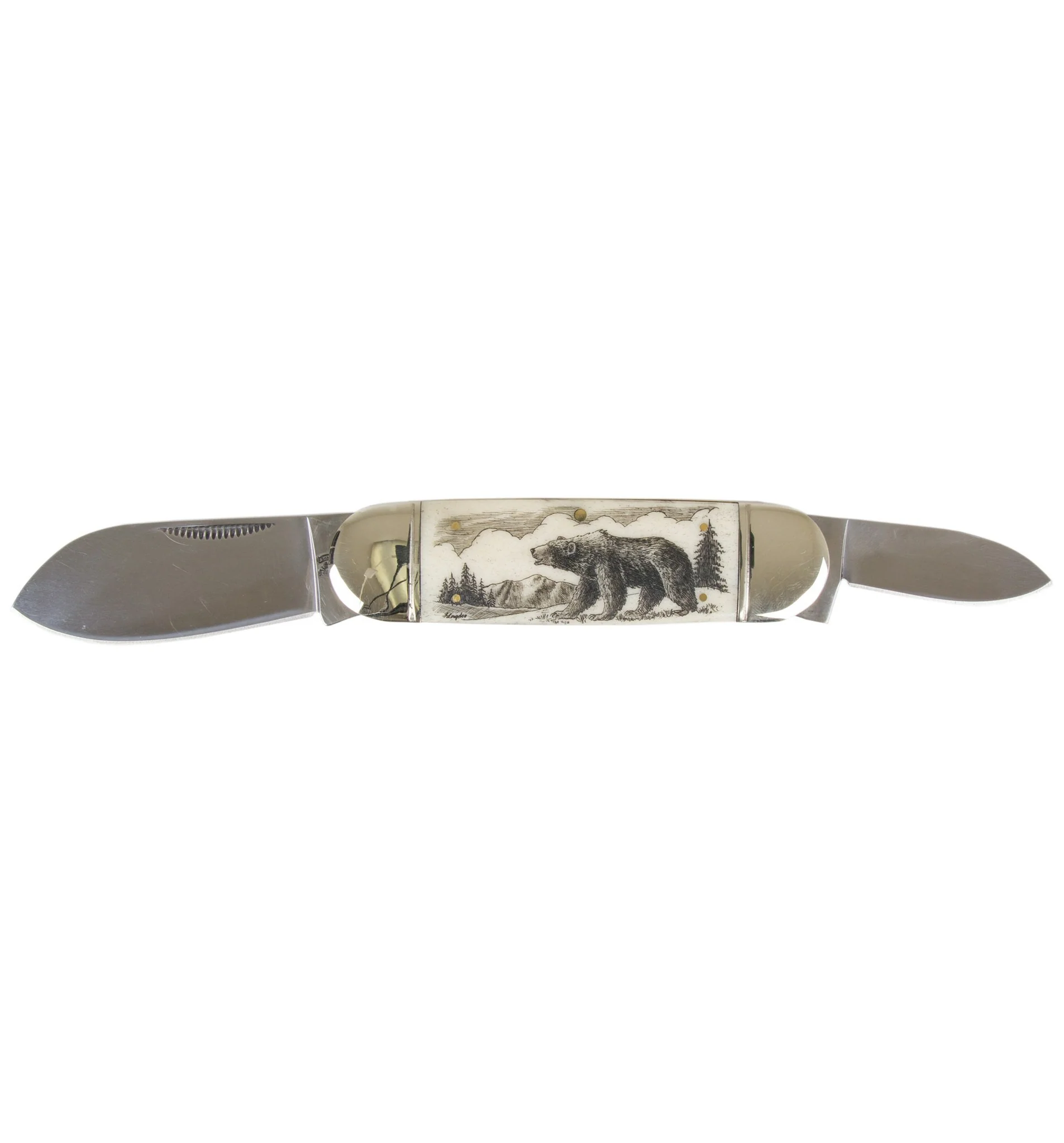 Scrimshaw Sunfish Pocket Knife - Bear