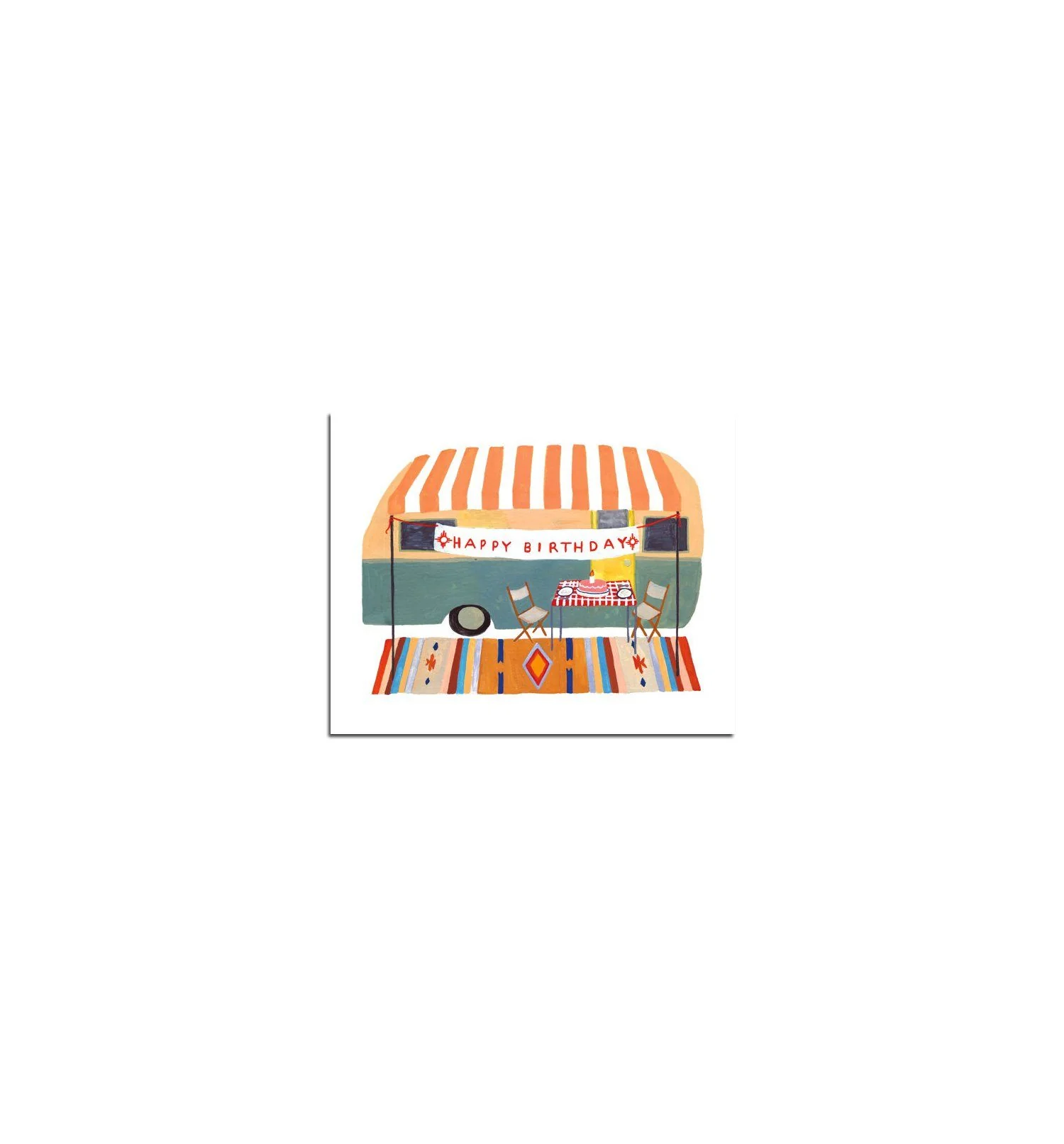 Small Adventure - Camper Trailer Birthday Card