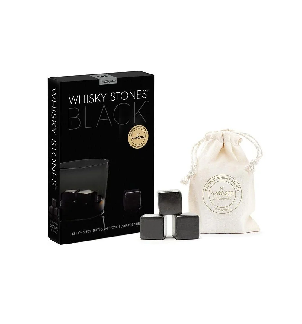 Teroforma Whisky Stones Beverage Cubes BLACK (Set of 9)