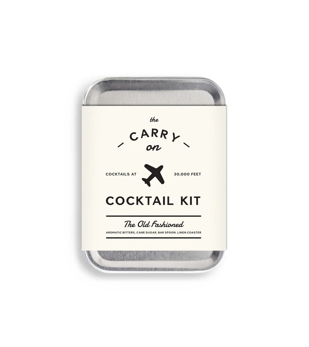 The Old Fashioned Carry On Cocktail Kit- Stainless Steel- O/S