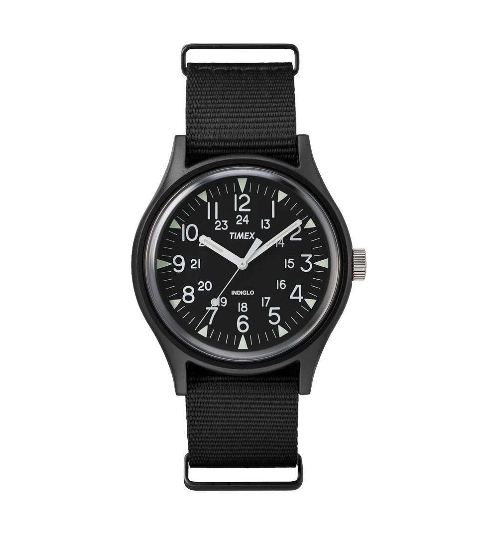 Timex MK1 Aluminum - Black anodized case, black dial, black fabric strap