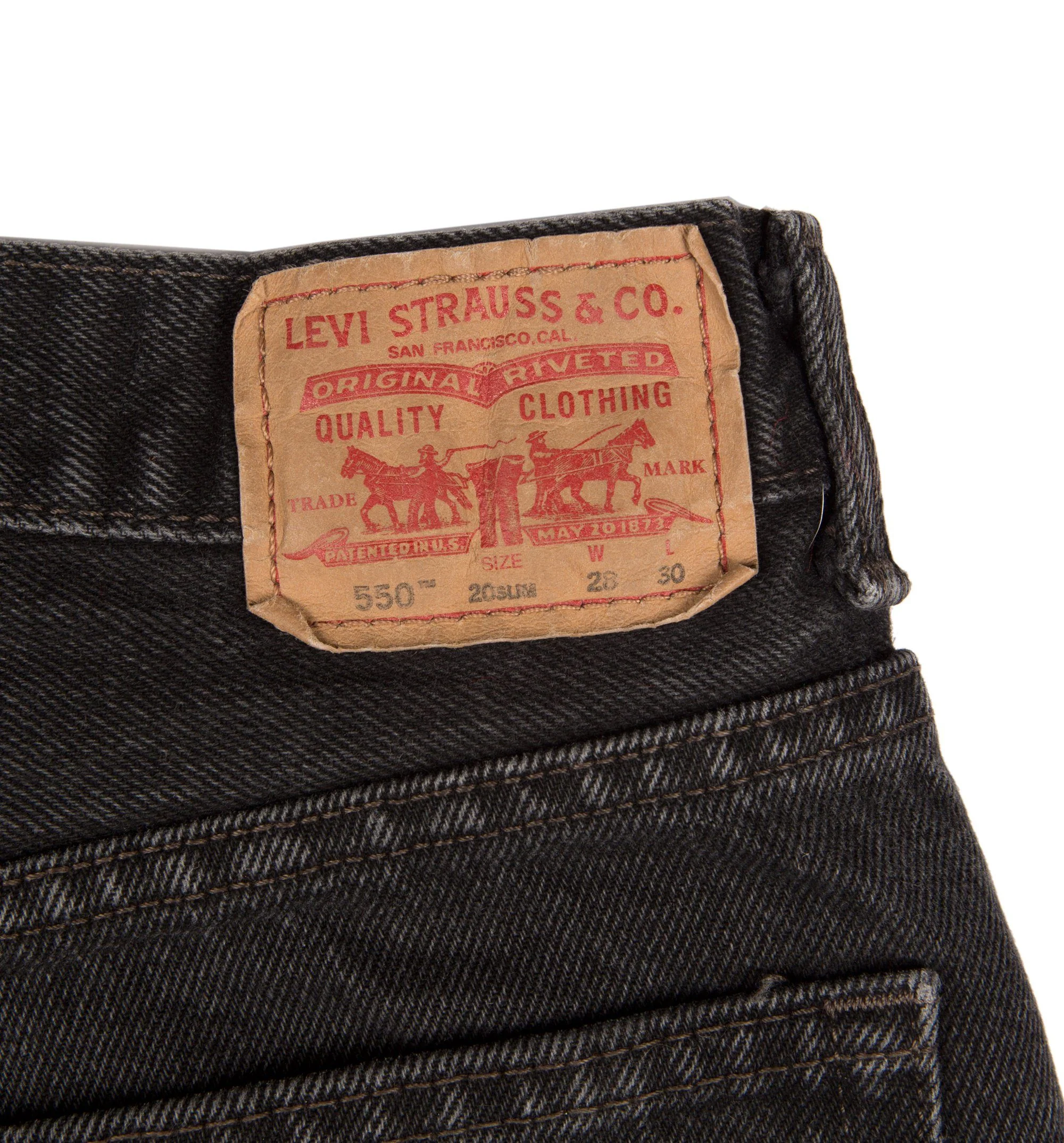 Vintage 550 Black Levis Cutoffs Jeans - Image 3
