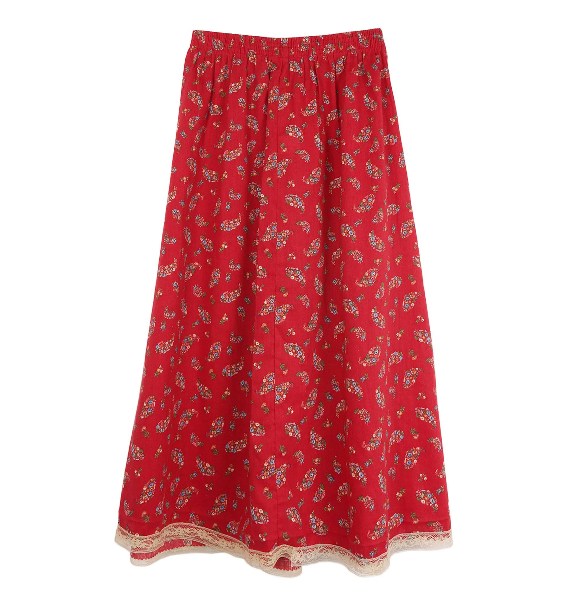 Vintage 60s Micro Floral/Lace Skirt - Image 2