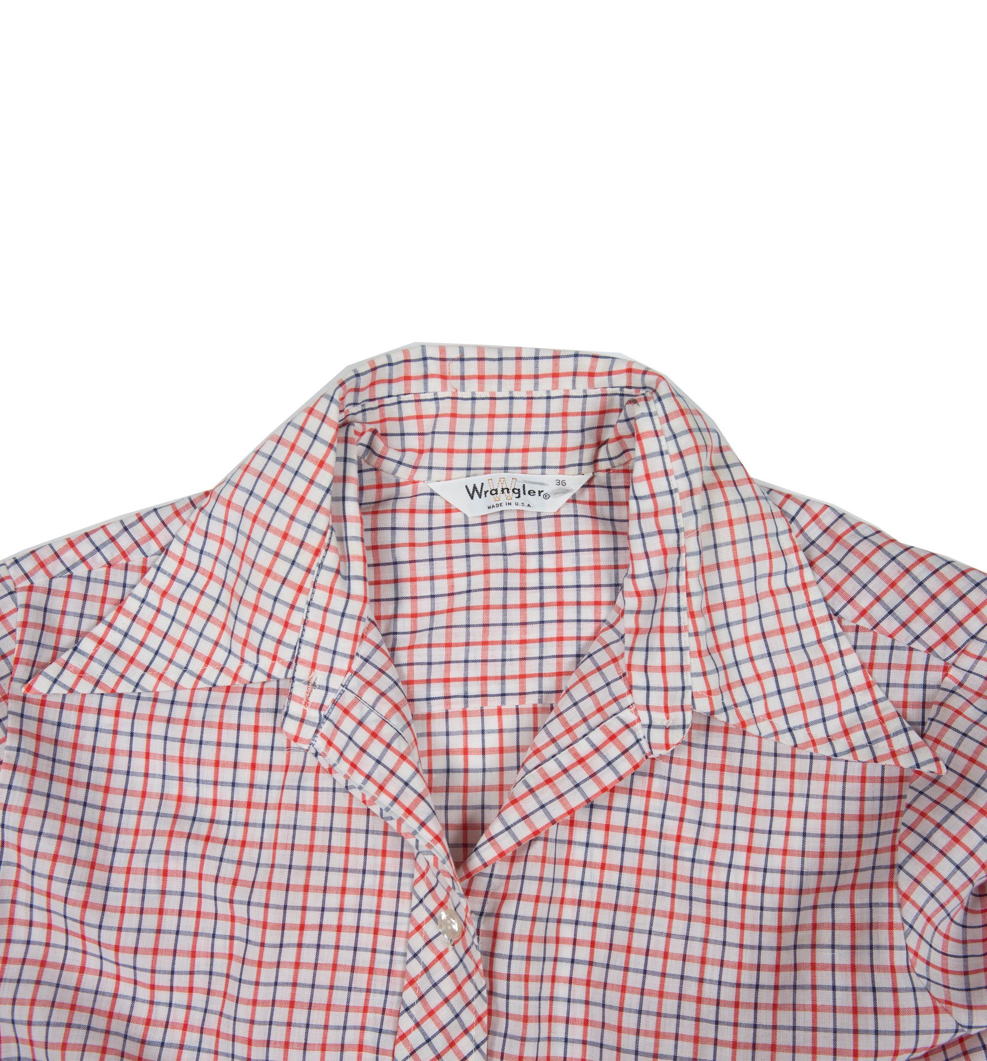 Vintage 60's Plaid Wrangler Button up Shirt - Image 3