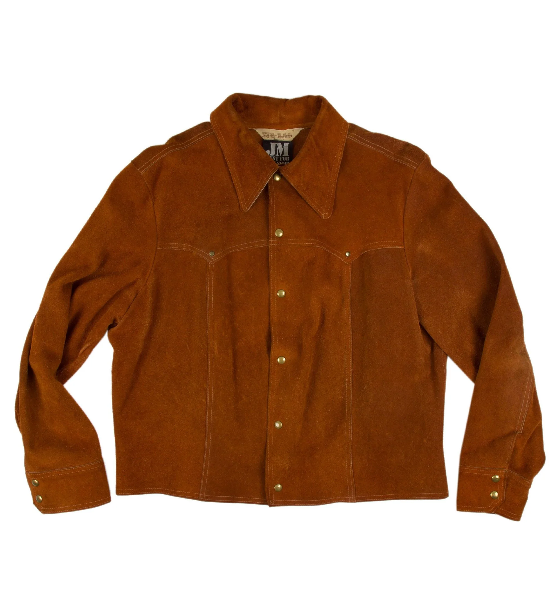 Vintage 60s Zig-Zag Suede Leather Jacket