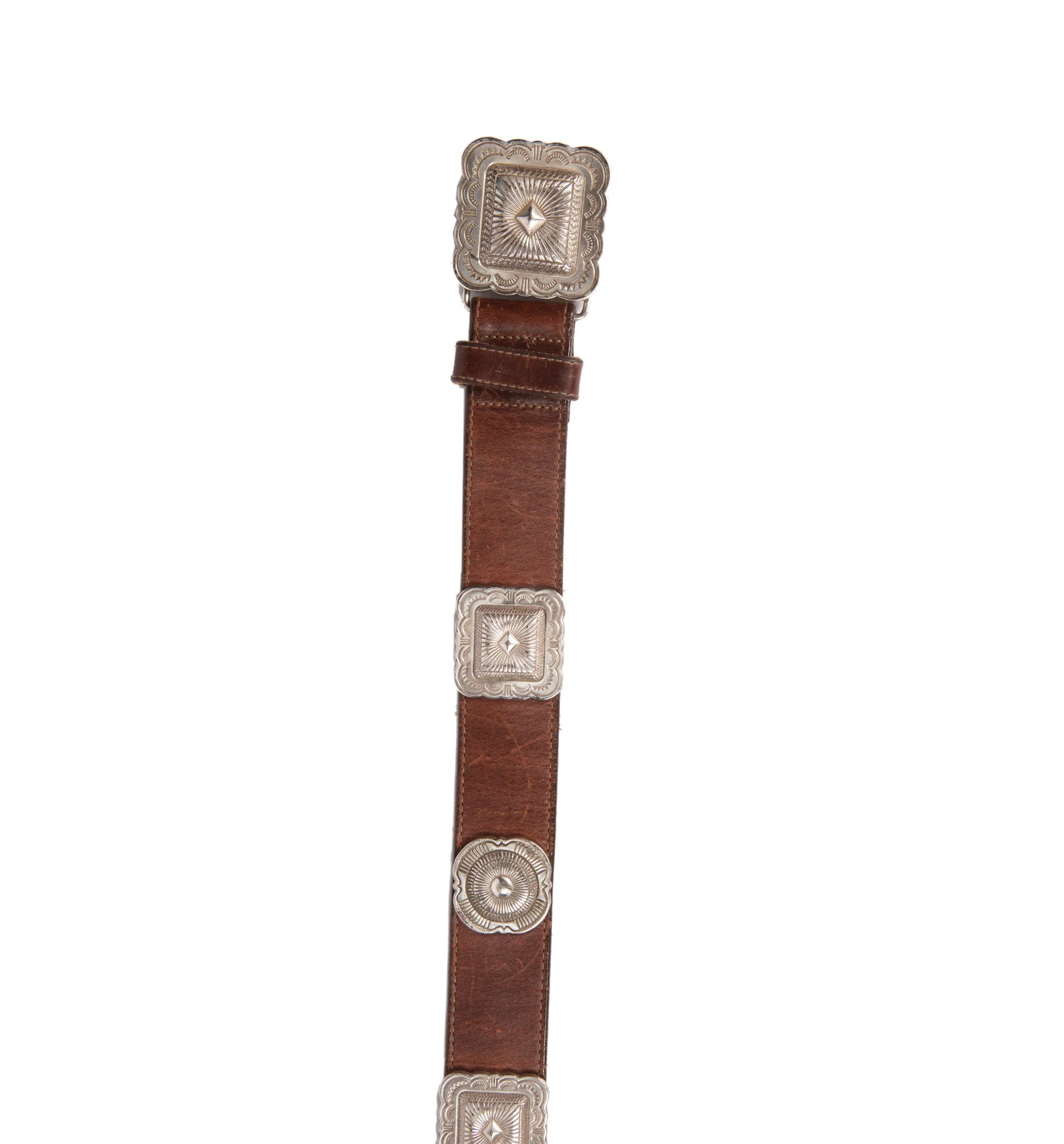 Vintage 70’s Brown Leather Brighton Belt, 27-30 - Image 3
