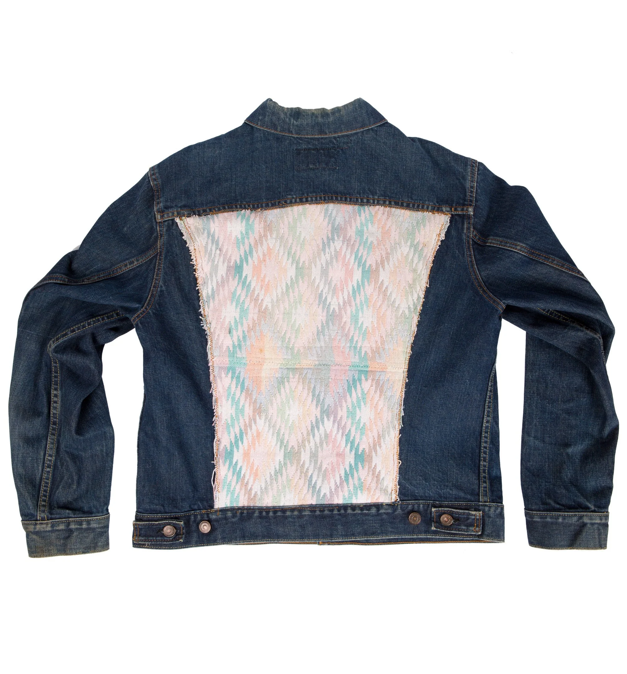 Vintage 70’s Custom Dark Wash Levi’s Jacket, L - Image 2