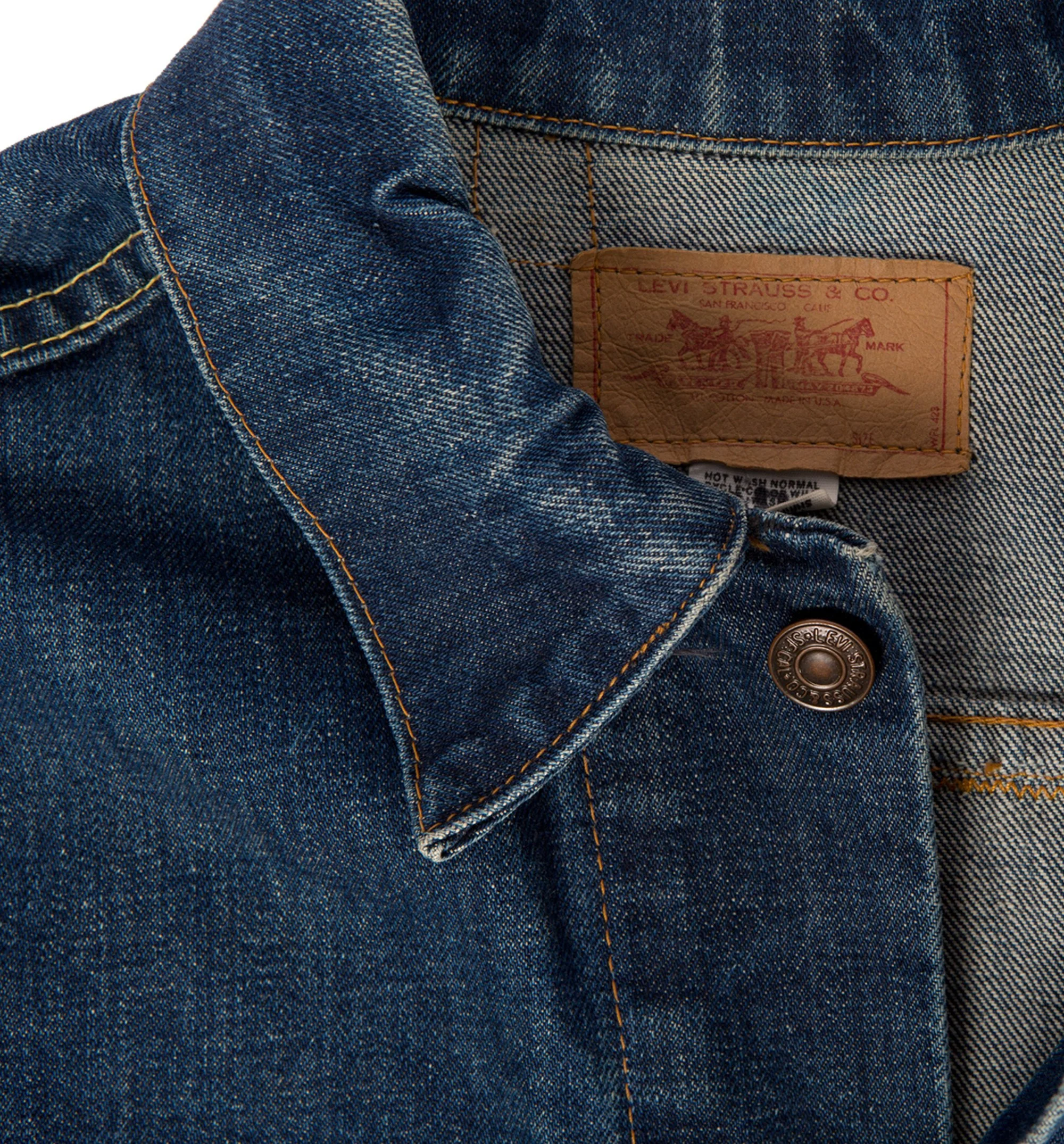 Vintage 70’s Custom Dark Wash Levi’s Jacket, L - Image 3