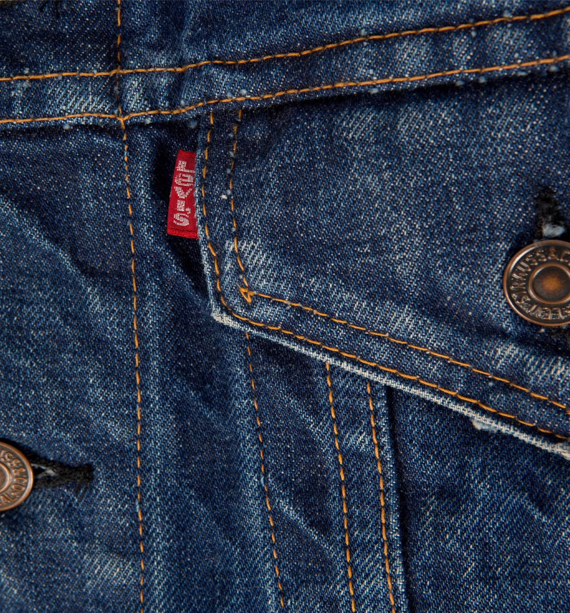 Vintage 70’s Custom Dark Wash Levi’s Jacket, L - Image 4