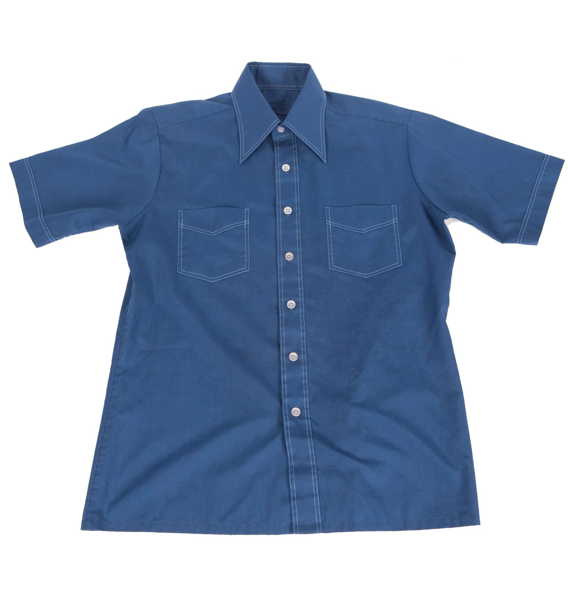 Vintage 70’s JcPennys Navy Button Up Shirt