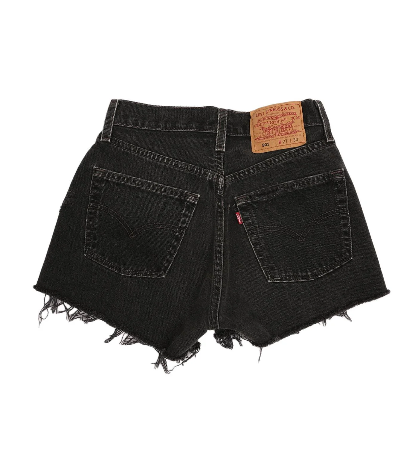 Vintage 70s Levis 501 Black Cutoffs - Image 2