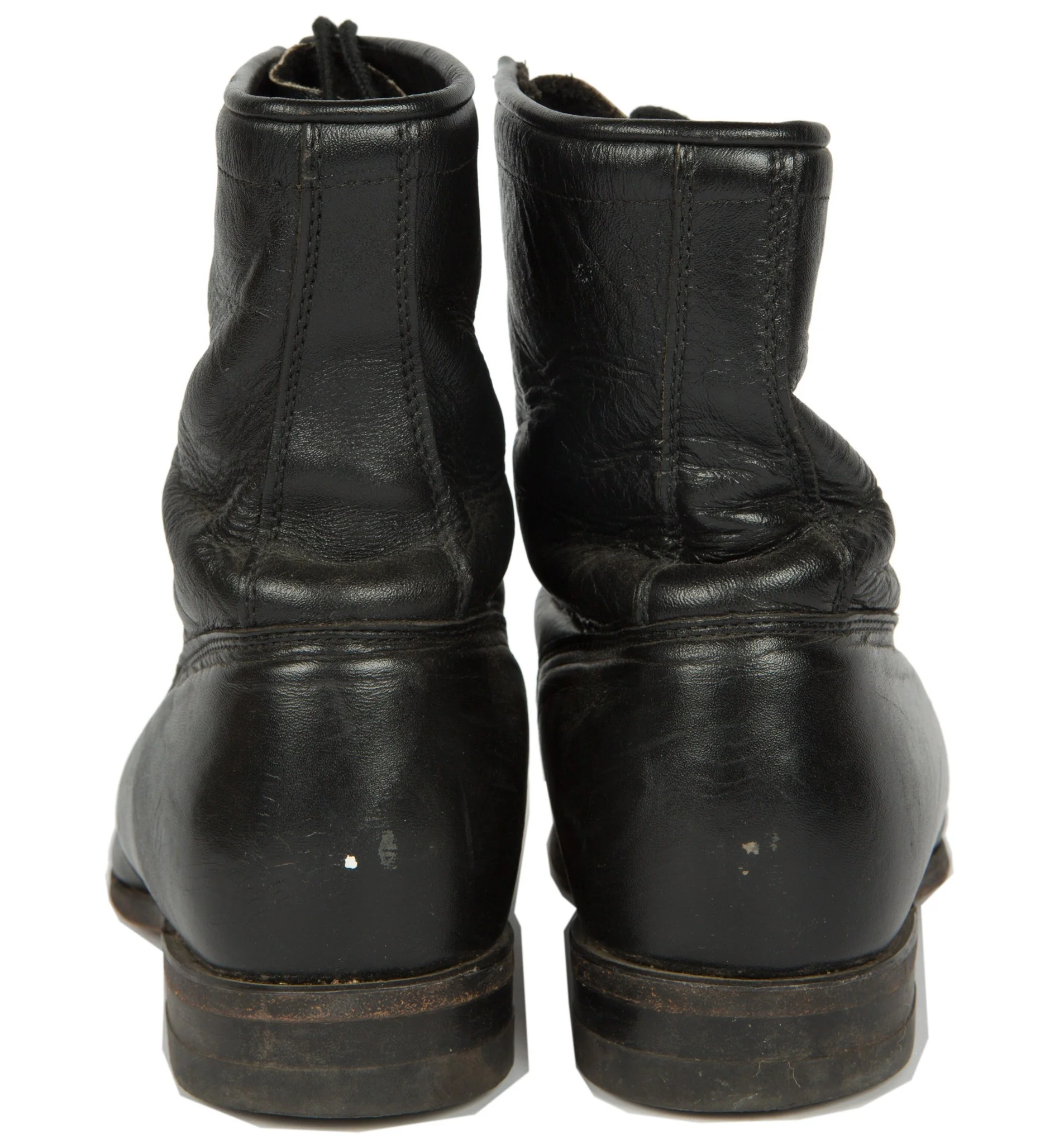 Vintage Black Leather Roper Justin Boots, 10 1/2 - Image 4