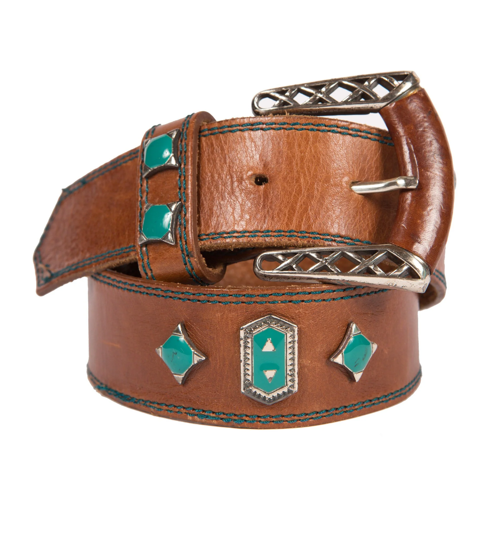 Vintage Brown Leather Belt
