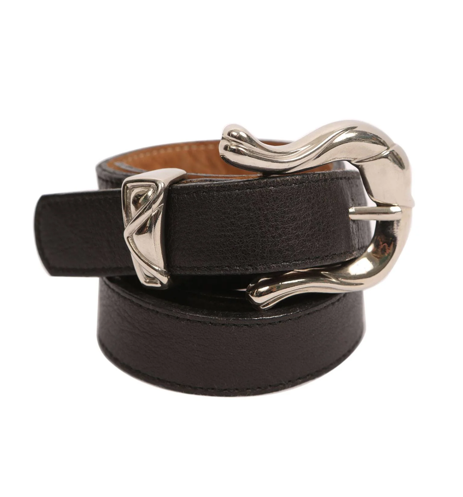 Vintage Leather Black Belt