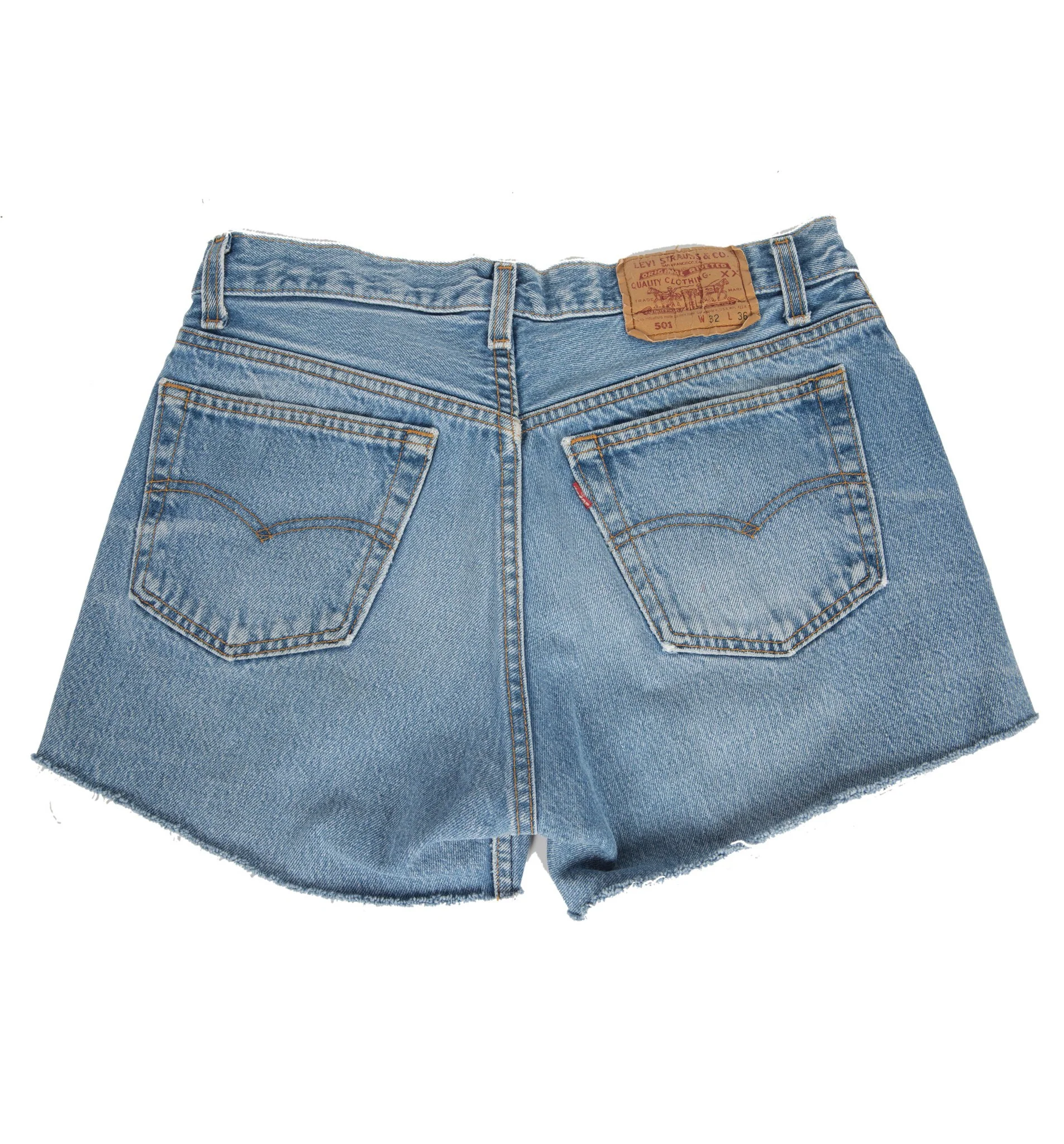 Vintage Medium Wash 501 Levis Cutoffs, Size 32 - Image 2