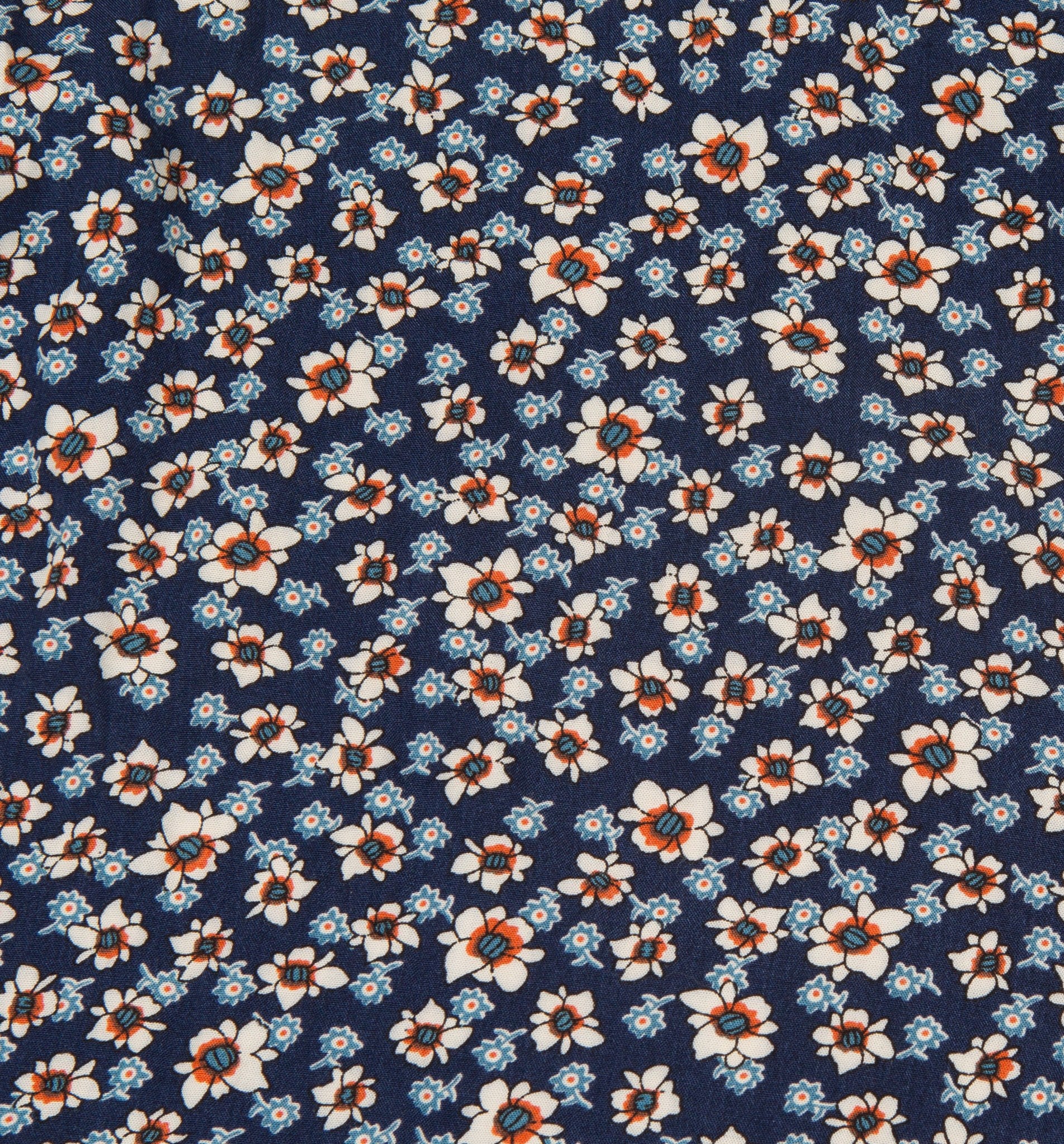 Vintage Navy Blue Micro Floral Skirt - Image 3