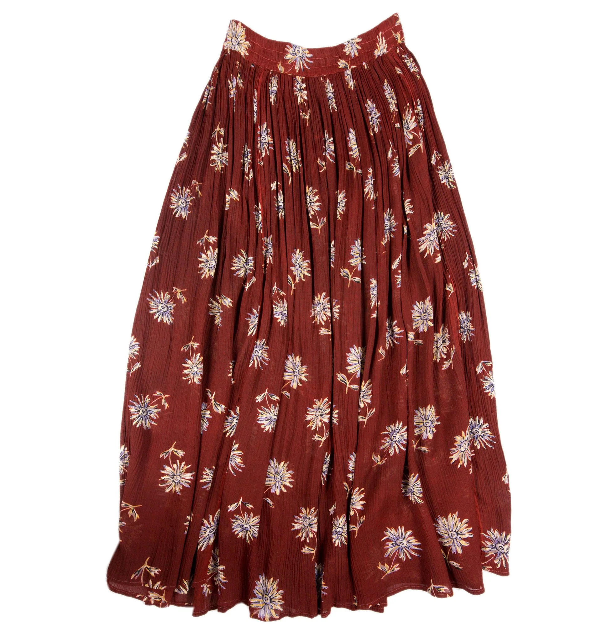 Vintage Red Floral Skirt