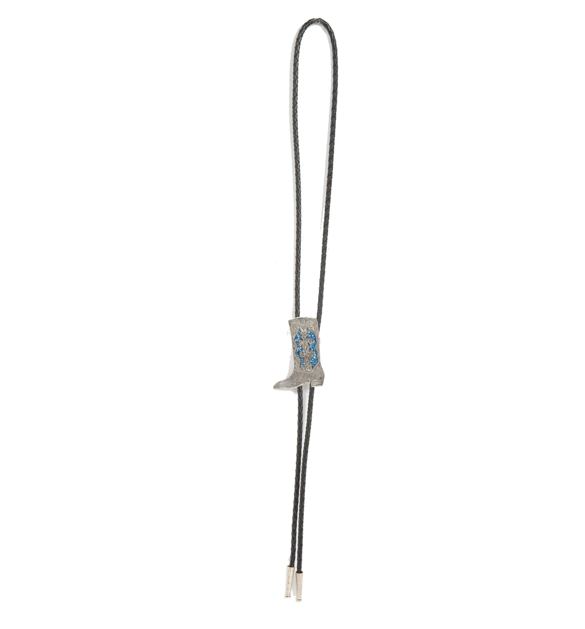 Vintage Silver Cowboy Boot Bolo Tie