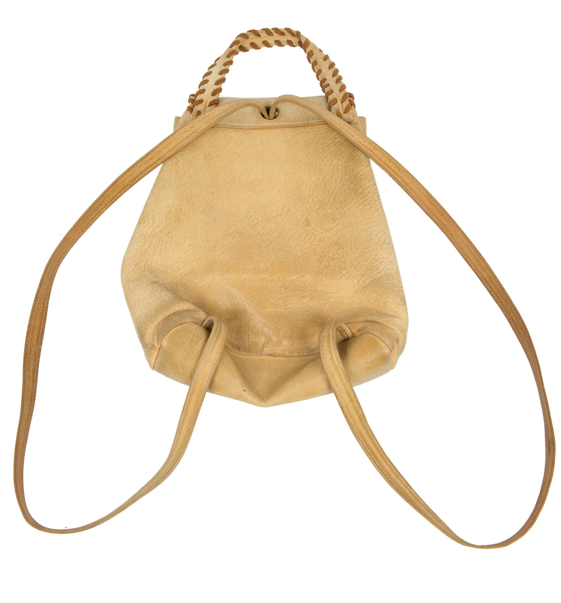 Vintage Small Leather bag with Antlerhorn buttons - Image 4